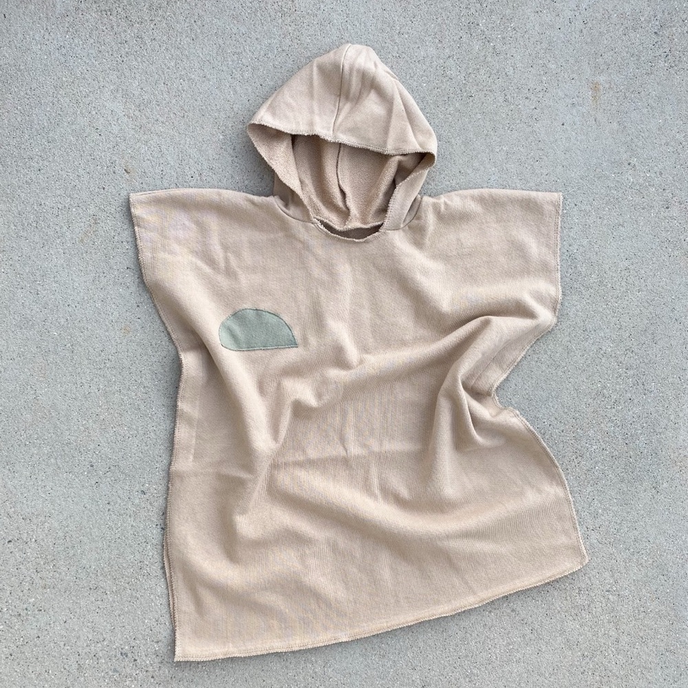 June Park 100% organic cotton swim cover up in terry cloth in tan